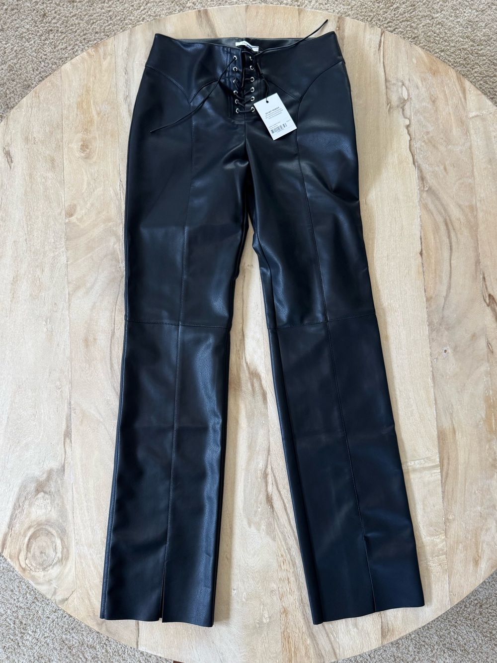 Miaou Element Lace Up Pant in Black